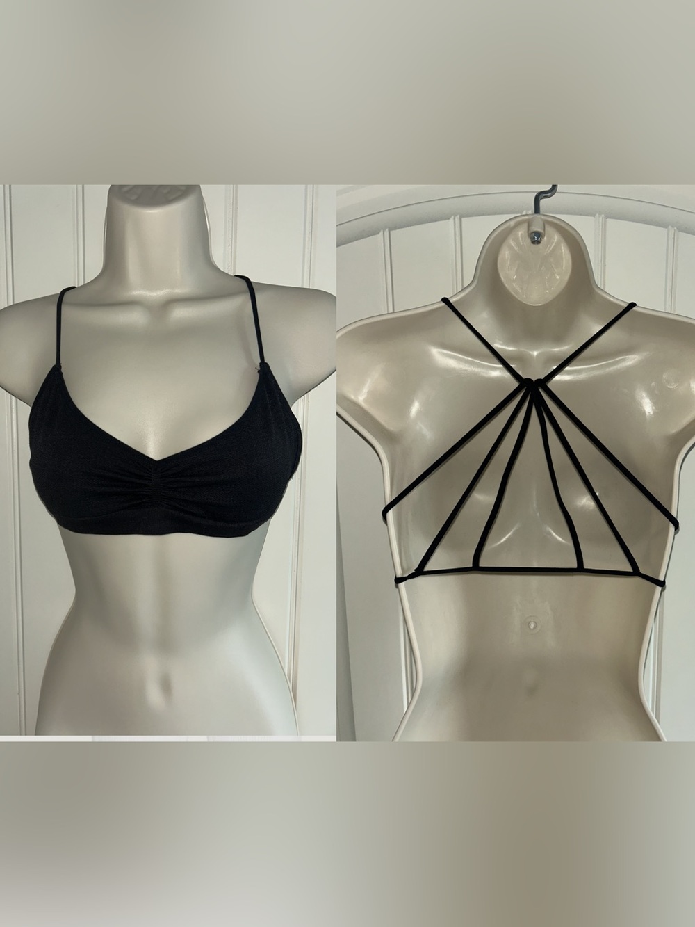 NEW Intimately by Free People Black Strappy Bralette Sz XS
